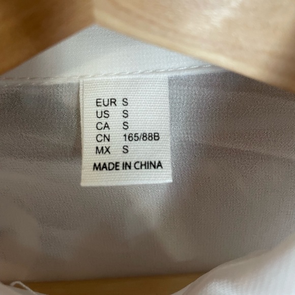 NEW! Sheer white button down shirt - Picture 4 of 6